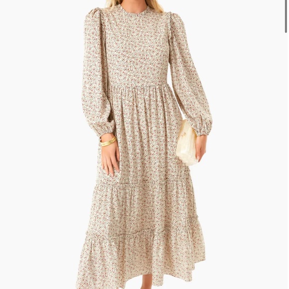 Tuckernuck Dresses & Skirts - Cream Floral Jesse Midi Dress HYACINTH HOUSE